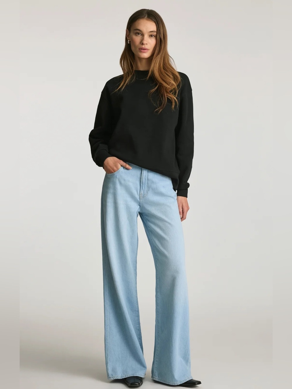 Mavi Miracle High Rise Wide Leg Light Blue Wide Leg Chambray Pants Sz  27x32 NWT